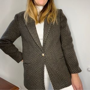 Brown/black Chevron Winter Blazer